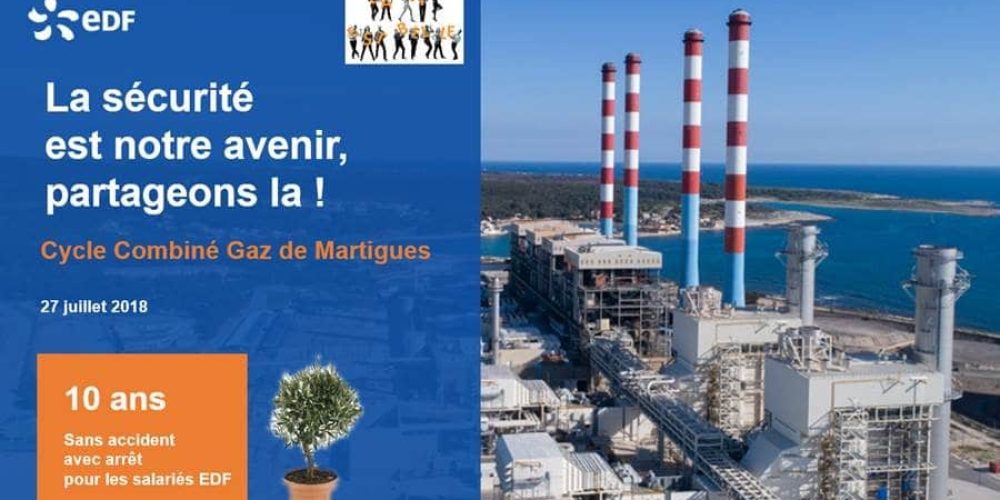 10 ans sans accident avec arrêt pour EDF Martigues